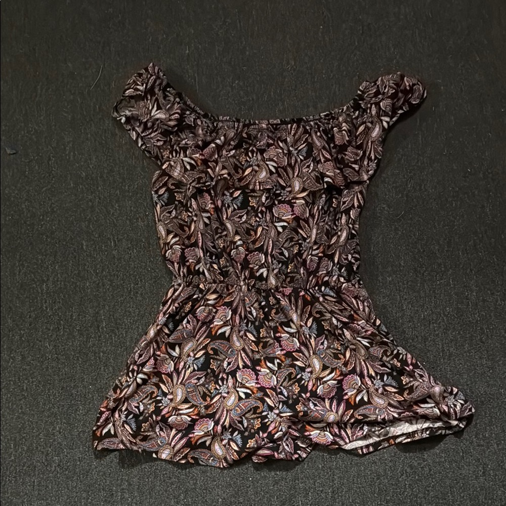 Joe Boxer Pink and Gold Ruched Cap Sleeve Jumpsuit